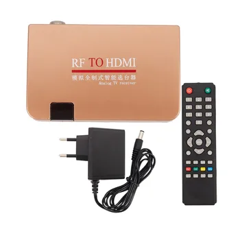 RF HDMI Dönüştürücü Adaptör Analog Alıcı Analog TV Kutusu Dijital Kutu Uzaktan Kumanda AB Tak
