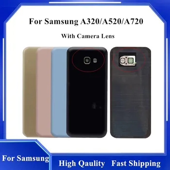 Samsung A320 A520 A720 A720F Pil Cam Kapak Samsung Galaxy A3 A5 A7 2017 Arka Kapı Arka Konut Case + Kamera Lens