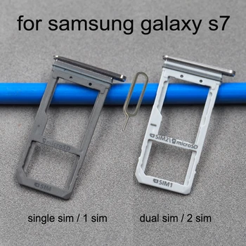 Samsung Galaxy S7 G930 G930F G930FD G930A G930P Orijinal telefon kılıfı Yeni SIM Kart Adaptörü Ve Mikro SD Kart Tepsi Tutucu