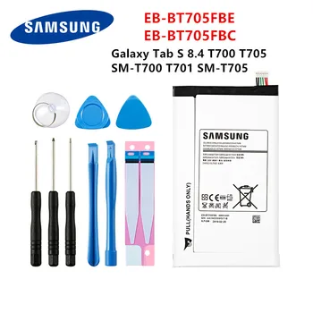 SAMSUNG Orijinal Tablet EB-BT705FBE EB-BT705FBC 4900mAh Pil Samsung Galaxy Tab S 8.4 İçin T700 T705 T700 T701 SM-T705 + Araçları