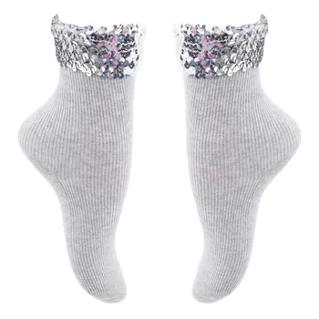 Sonbahar Kış kadın Çorap Orijinal Tasarım Yeni Yüksek Kaliteli El Yapımı Sequins Düz Renk Çorap Kadınlar İçin