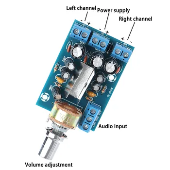 TEA2025B güç amplifikatörü Ses Kartı 2.0 Kanal Mini Amplifikatör Stereo AMP 3 W + 3 W Ev Ses Sineması AC 5-9V Veya DC 5-12V