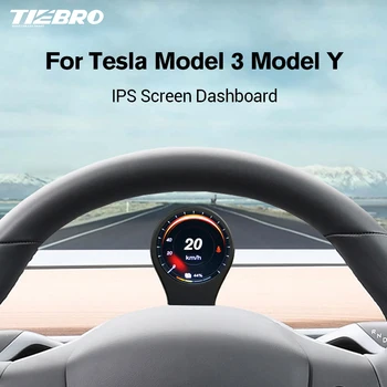 TİEBRO Tesla Modeli 3 Model Y araç gösterge paneli Güçlendirme Multimedya Dijital LCD Dashboard Head-up Ekran Hız Ölçer
