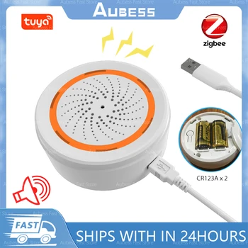 Tuya ZigBee 3.0 Akıllı Ses Ve ışık Siren Sensörü 90dB Akıllı Yaşam Siren Ev Güvenlik Sistemi Tuya Ağ Geçidi Hub Alexa İle Kullanılan