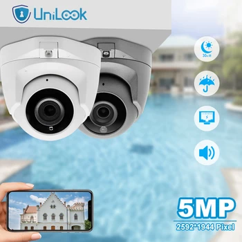 UniLook 5MP POE Mini Dome Kamera Güvenlik Açık Hikvision Protokolü CCTV Video Gözetim IP Kamera IR 30M Ses Dahili mikrofon