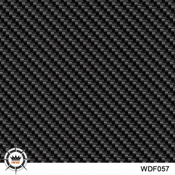 WDF057 Genişliği 50 cm 10 Kare Metre Siyah Karbon Fiber Su Transfer Baskı Filmi Hidrografik