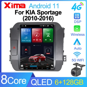 XIMA XV6 Kıa Sportage İçin 3 SL 2008-2016 Android 11 Otomatik Carplay Stereo Araba Radyo Multimedya Oynatıcı GPS Navigasyon Tesla Tarzı