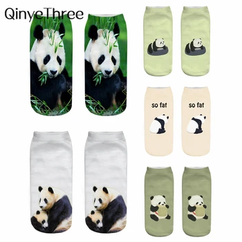 Yeni 3D Baskılı Mutlu Komik Sevimli Panda Yemek Bambu Serisi Çorap Karikatür Oyun Günlük Sokken Dropshipping