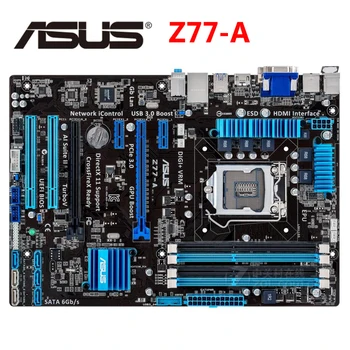 Z77 ASUS Z77-A 100 % Orijinal Anakart USB 3 32G Z77A Masaüstü LGA 1155 DDR3 Anakart SATA III Ana kurulu PCI-E X16 Kullanılan